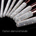 12 Piece Makeup Brushes Set with Rhinestones Glitter Synthetic Professional Face Cosmetics Foundation Powder Concealer Brush Set