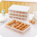 24 Grids Plastic Egg Storage Box Portable Food Storage Container Refrigerator Egg Tray Holder Container with Lid Kitchen Gadget