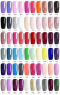 VIP Kit Great Coverage Soak off UV LED Nail Gel Polish Set Base Long Wear Top Coat Color Palette 60 Colors 7.5Ml