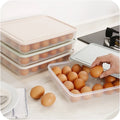 24 Grids Plastic Egg Storage Box Portable Food Storage Container Refrigerator Egg Tray Holder Container with Lid Kitchen Gadget