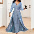 2024 Fashionable Euro-American Dual-Sided Sequined Long Gown Ins Strapless Sexy Jumpsuit for Banquets Parties