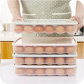 24 Grids Plastic Egg Storage Box Portable Food Storage Container Refrigerator Egg Tray Holder Container with Lid Kitchen Gadget