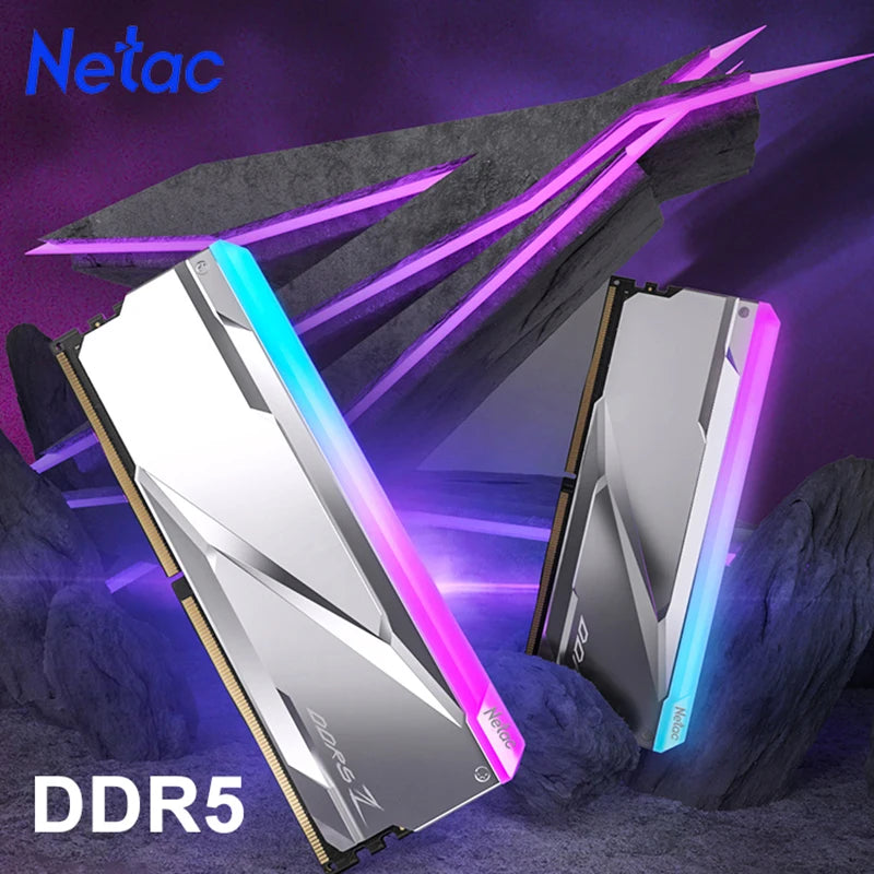 DDR5 Memoria RAM RGB 7200Mhz 6600Mhz 6200Mhz DDR5 Dual Channel 16Gbx2 Rams for DIY Gaming Computer Memory with Heatsink