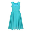 Kids Girls Children Teenager Wedding Princess Dress Elegant Party Pageant Formal Flower Shaped Rhinestone Chiffon Dress
