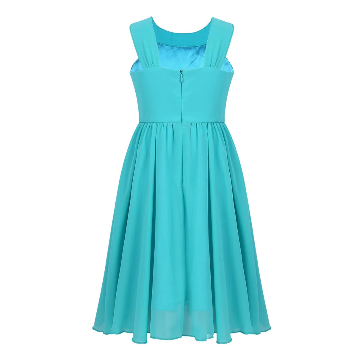 Kids Girls Children Teenager Wedding Princess Dress Elegant Party Pageant Formal Flower Shaped Rhinestone Chiffon Dress