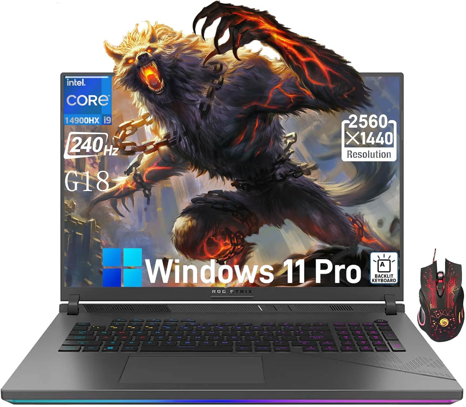 ROG Zephyrus Duo SE 15 Gaming Laptop, 15.6” 300Hz IPS Type FHD Display, NVIDIA Geforce RTX 3060, AMD Ryzen 9 5980HX, 16GB DDR4, 1TB Pcie SSD, Per-Key RGB Keyboard, Windows 10 Home, GX551QM-ES96