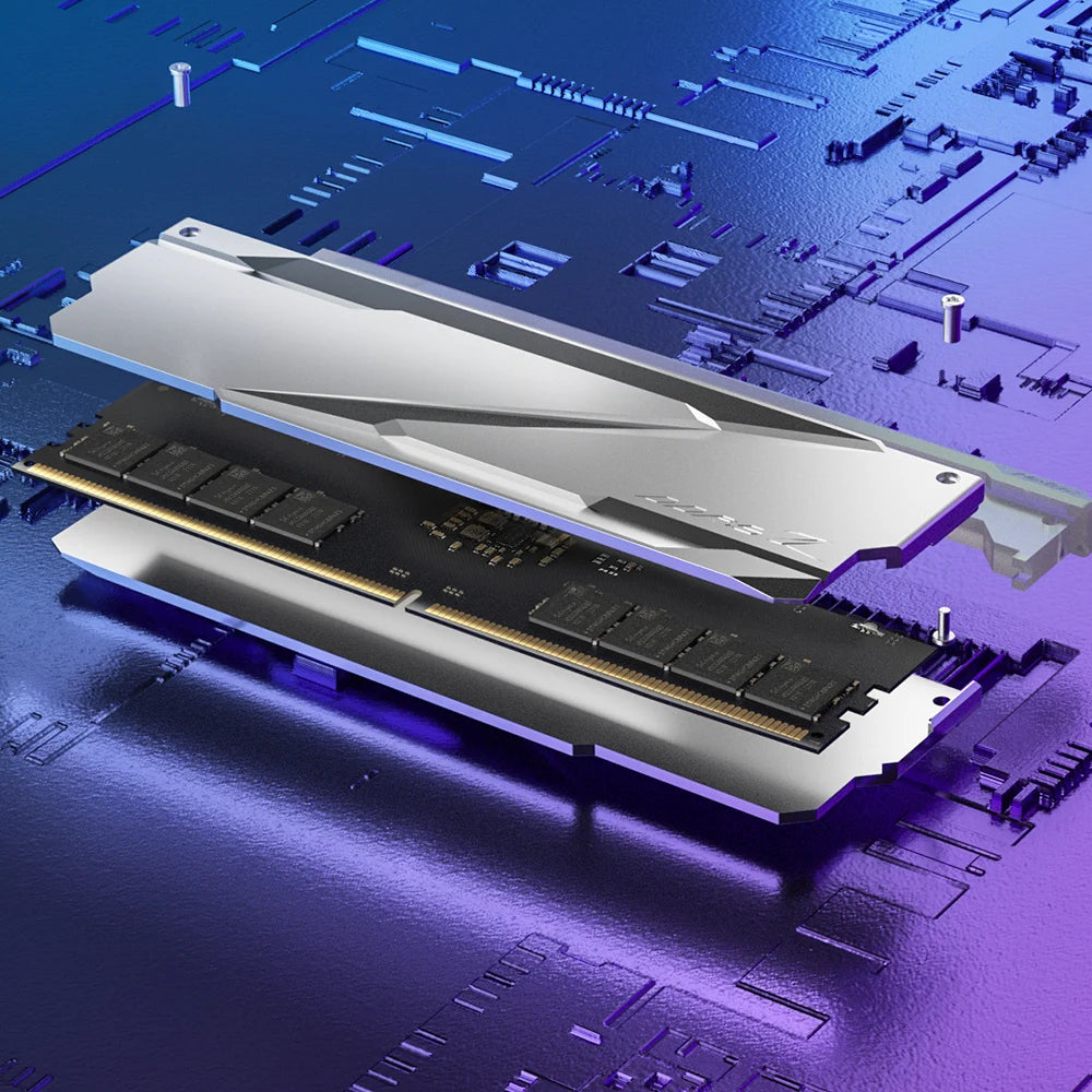 DDR5 Memoria RAM RGB 7200Mhz 6600Mhz 6200Mhz DDR5 Dual Channel 16Gbx2 Rams for DIY Gaming Computer Memory with Heatsink