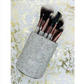 12 Piece Makeup Brushes Set with Rhinestones Glitter Synthetic Professional Face Cosmetics Foundation Powder Concealer Brush Set