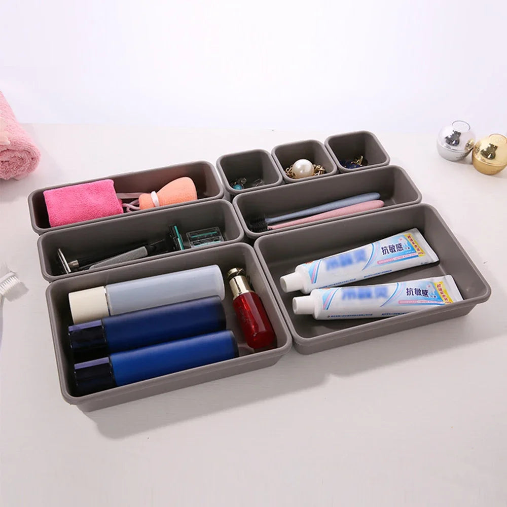 8Pc/Set Storage Drawer Storage Box Storage Organizer Box Drawer Make up Brush Holder Jewellery Cover UK Home