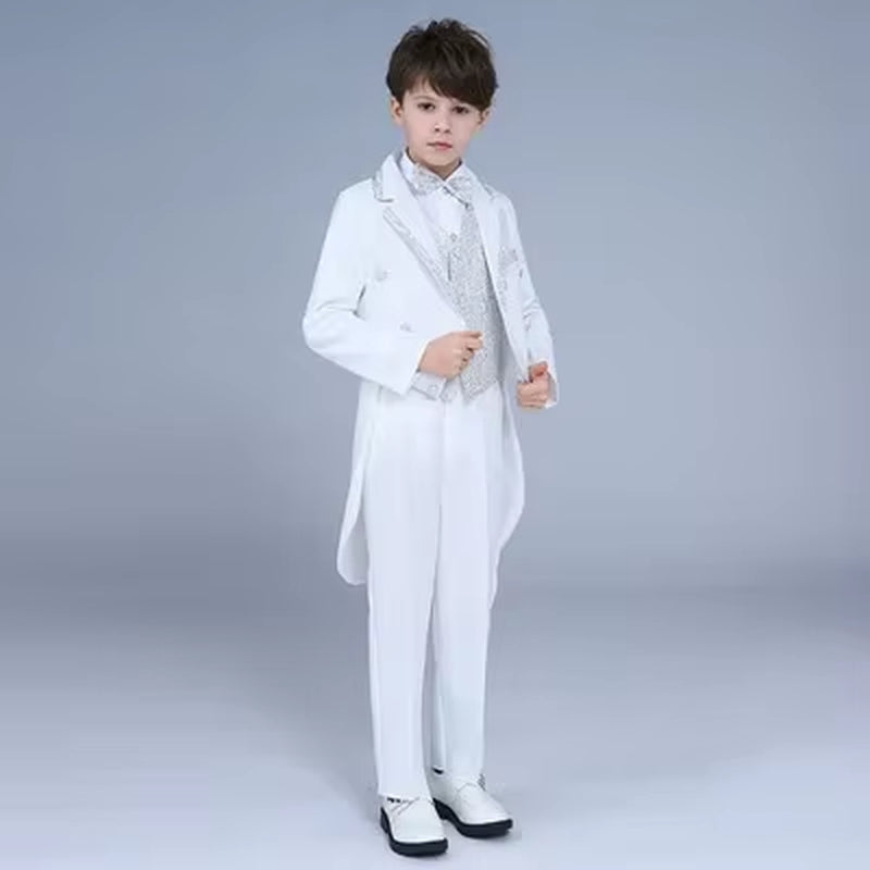 Spring High Quality Tailcoat for Big Boys, Youth and Children, Formal Tailcoat for Children, Bright Party Performance Clothing