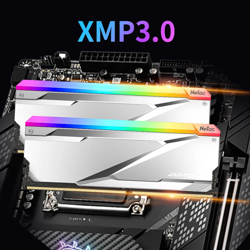 DDR5 Memoria RAM RGB 7200Mhz 6600Mhz 6200Mhz DDR5 Dual Channel 16Gbx2 Rams for DIY Gaming Computer Memory with Heatsink