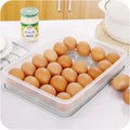 24 Grids Plastic Egg Storage Box Portable Food Storage Container Refrigerator Egg Tray Holder Container with Lid Kitchen Gadget