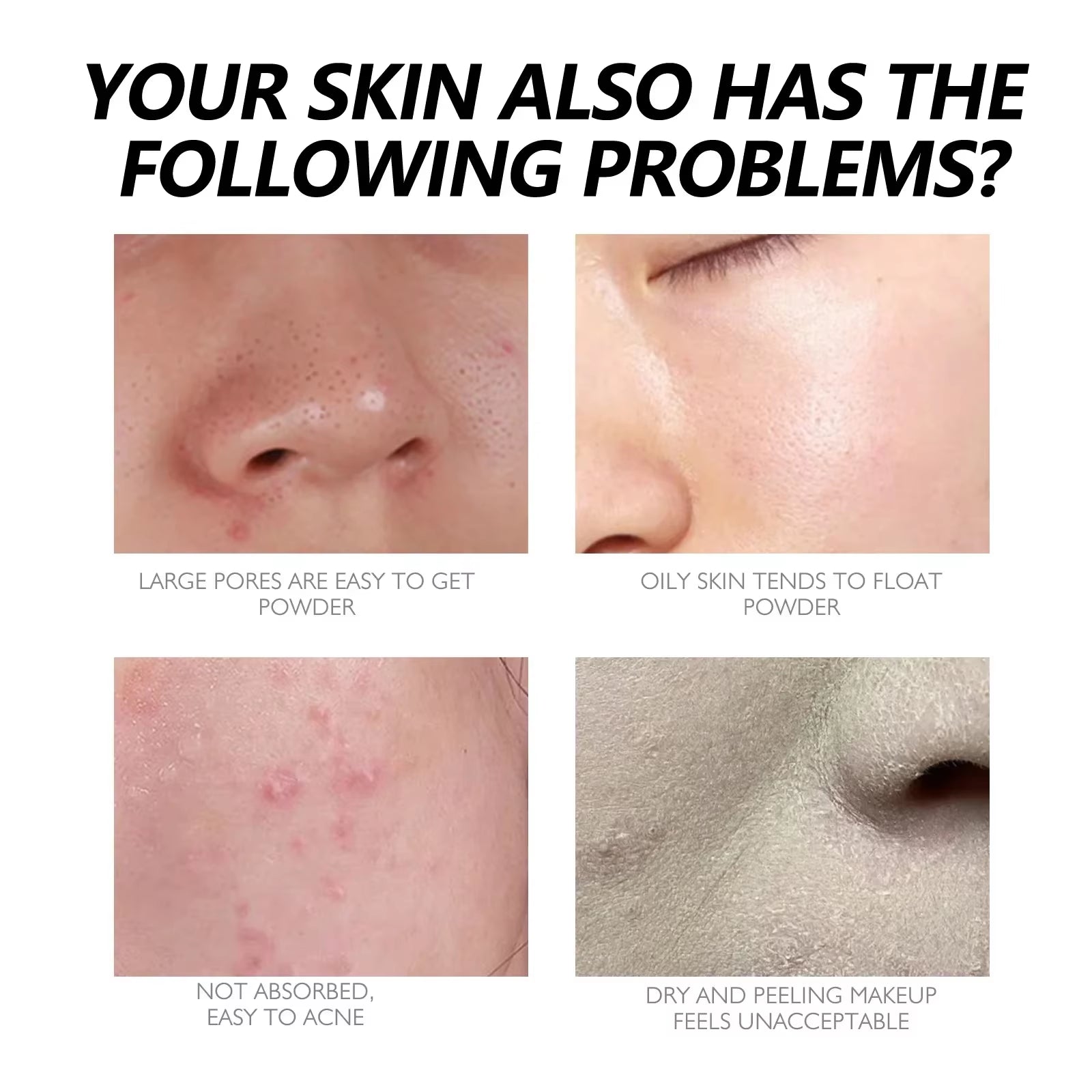 Hyaluronic Acid Liquid Foundation Waterproof No Creasing Long-Lasting Moisturizing No Separation Oil-Free Female Makeup Products