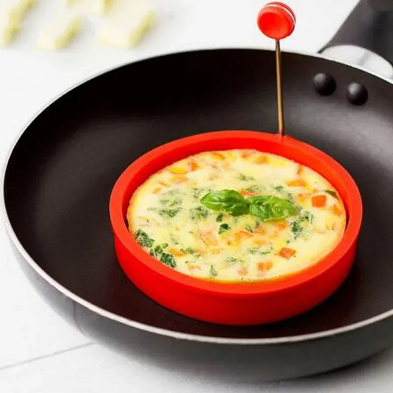 New Silicone Fried Egg Pancake Ring Omelette Fried Egg round Shaper Eggs Mould for Cooking Breakfast Frying Pan Oven Kitchen